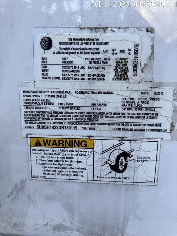 Used 2012 Thuro-Bilt Wrangler