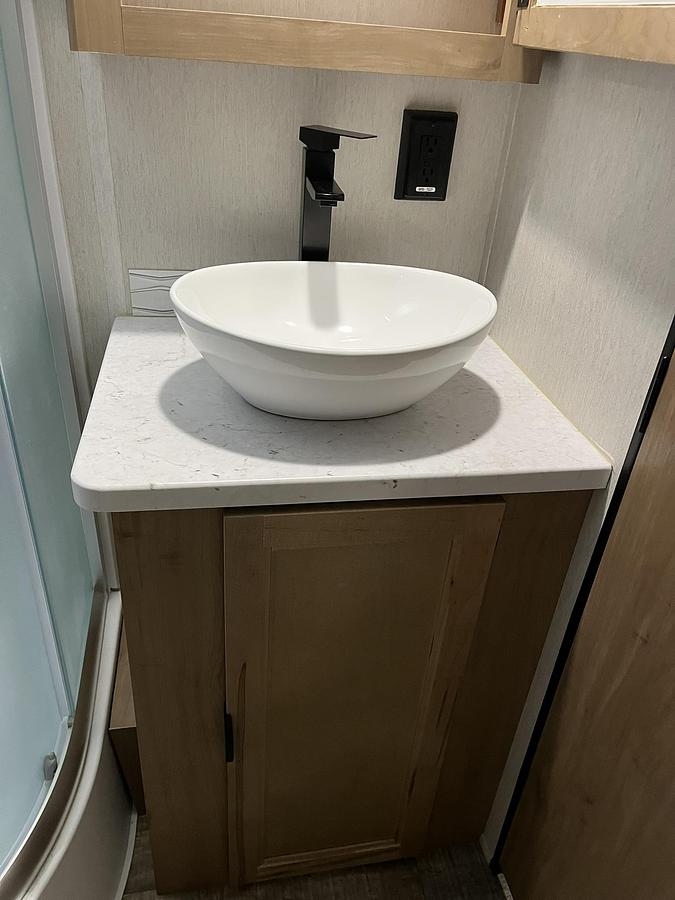 Used 2024 Forest River Cherokee Grey Wolf Black Label 22RRBL Travel Trailer Toy Hauler