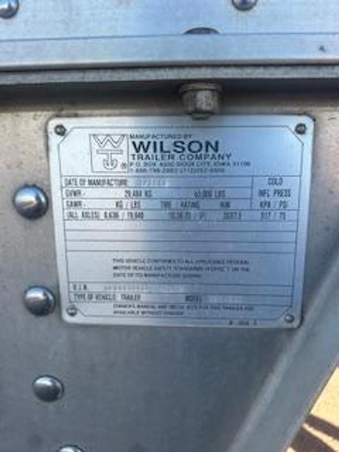 Used 2015 Wilson Hopper Grain Trailer