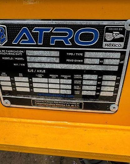 Used 2023 Atro Cheetah Cargo Chassis Trailer