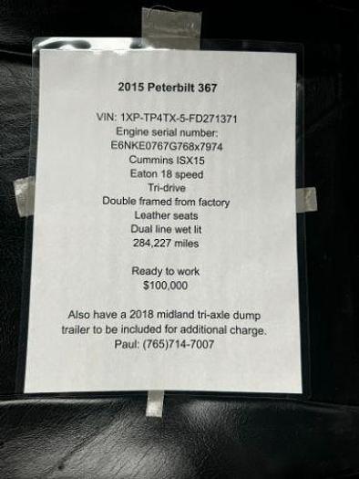 Used 2015 Peterbilt 367