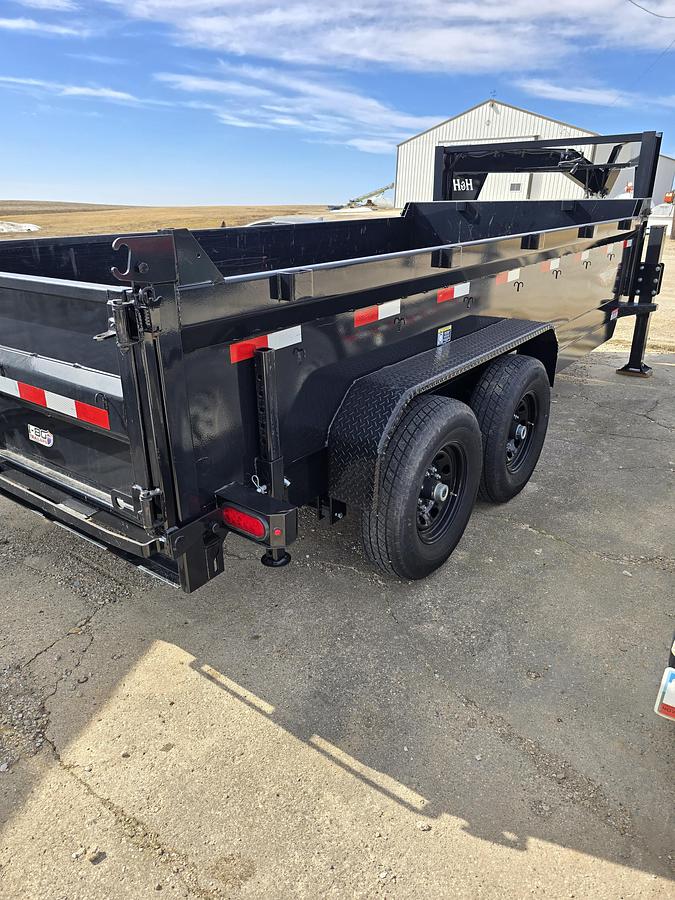Used 2022 H&H 16' x 6' Gooseneck Dump Trailer