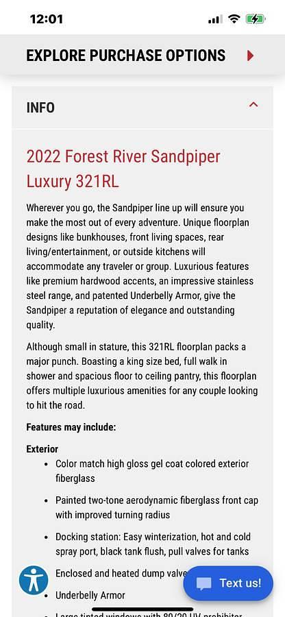 Used 2022 Forest River Sandpiper 321RL Luxury Fifth Wheel