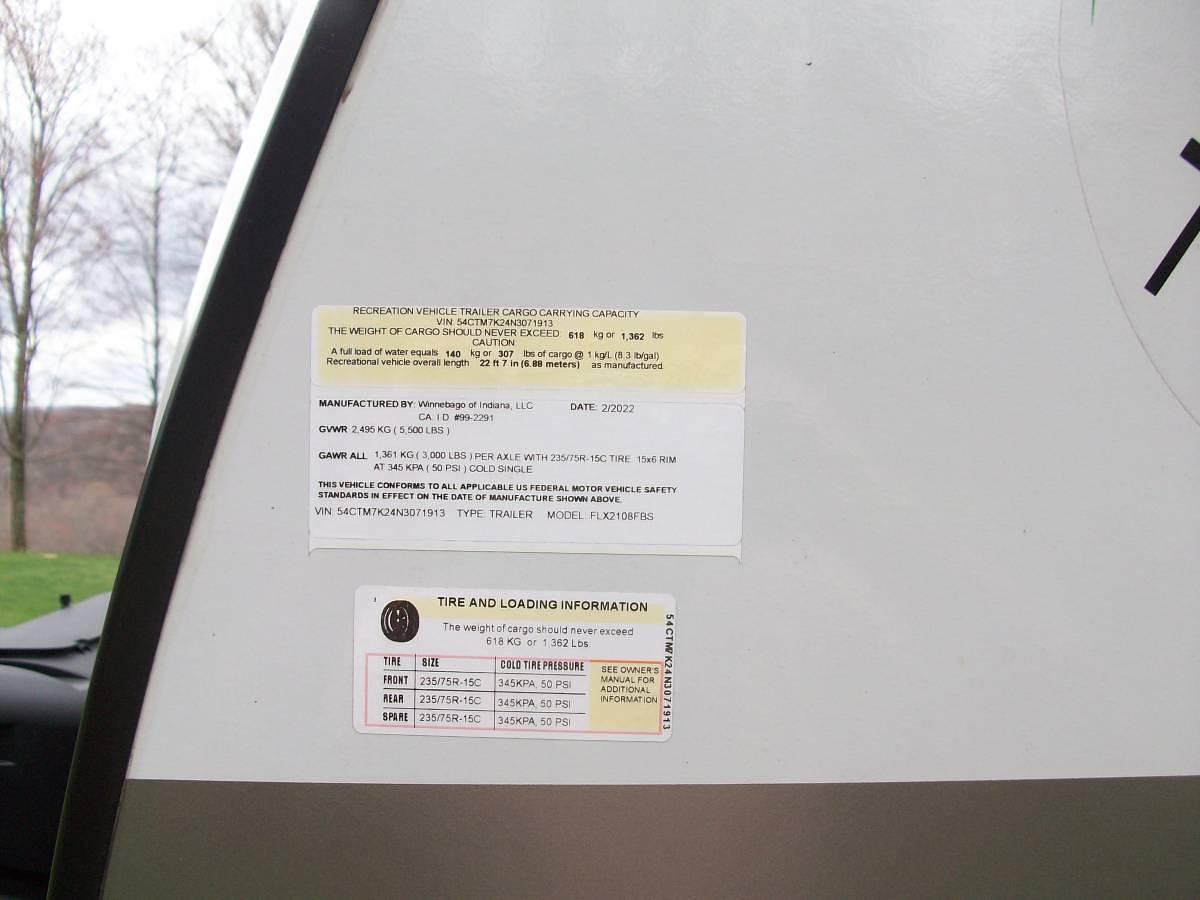 Used 2022 WINNEBAGO MICRO MINNIE FLX