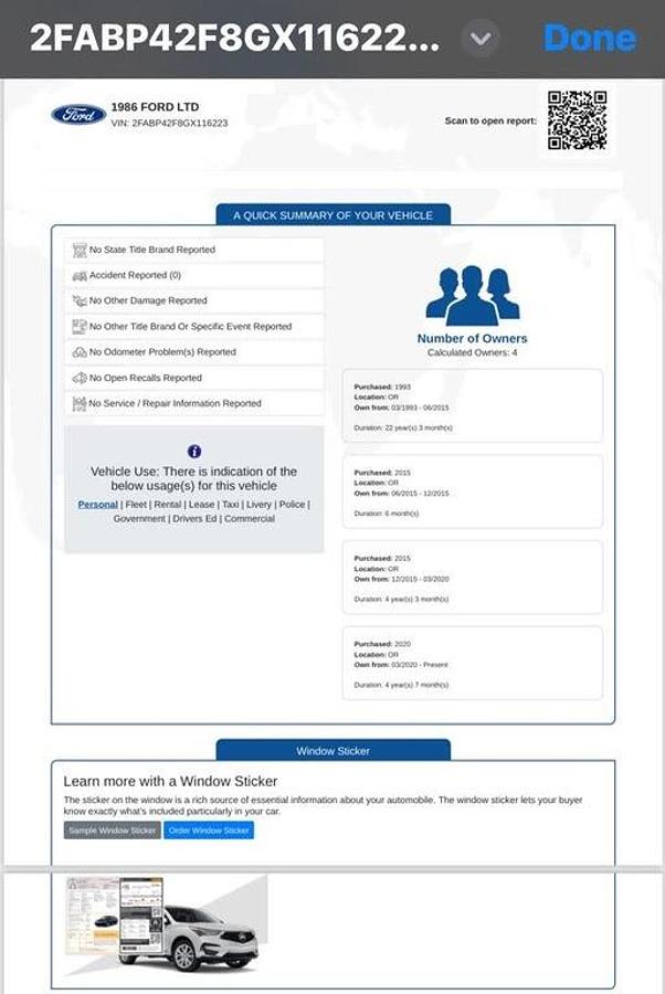 Used 1986 Ford Crown Victoria