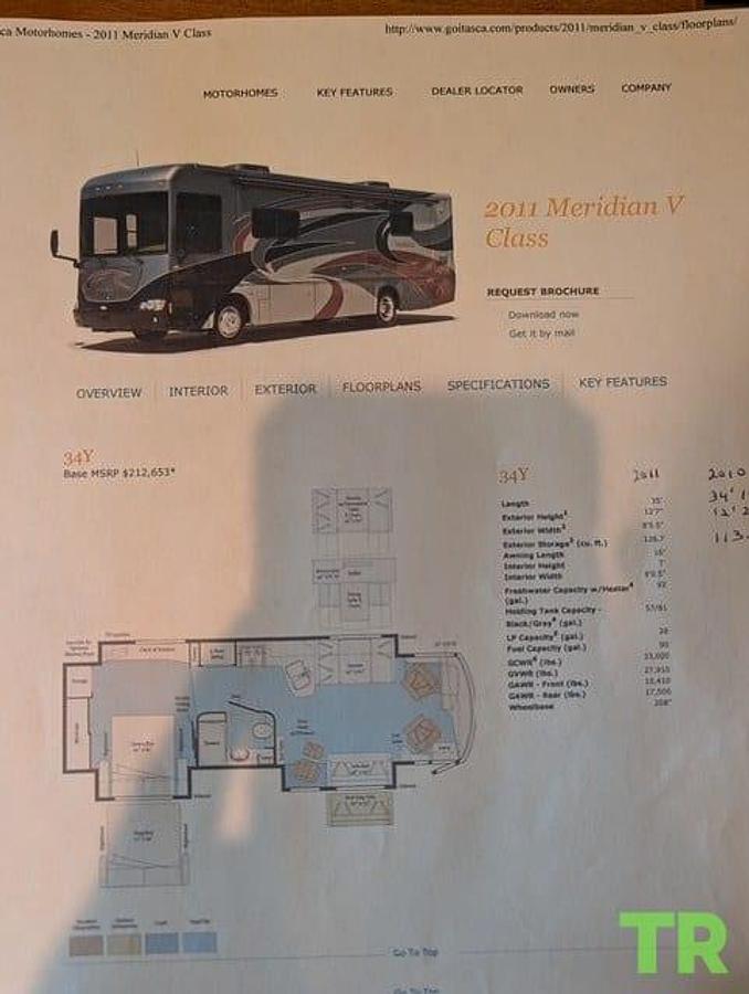 Used 2010 Itasca Meridian V Class 34Y
