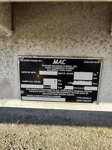 Used 2011 Mac MFG Frameless Dump Trailer