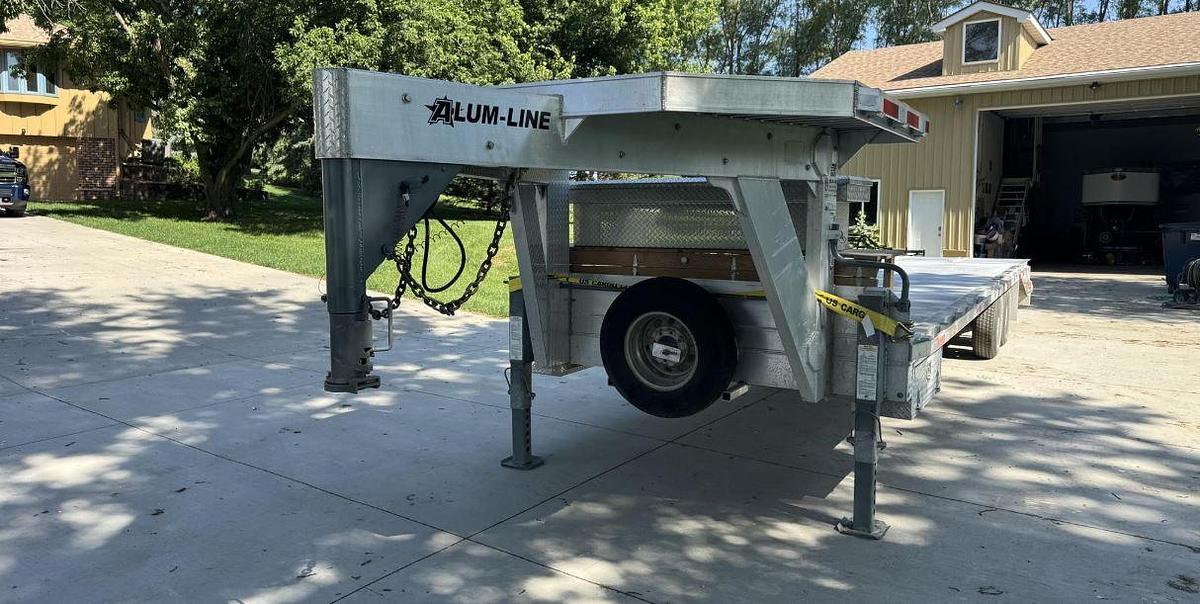 Used 2020 Alum-Line Gooseneck Flatbed Trailer
