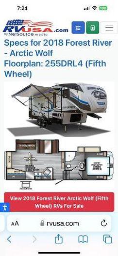 Used 2017 Forest River Cherokee Artic Wolf 255DRL4