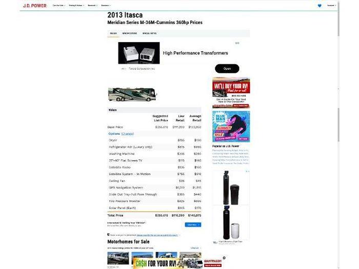 Used 2013 Itasca Meridian 36M