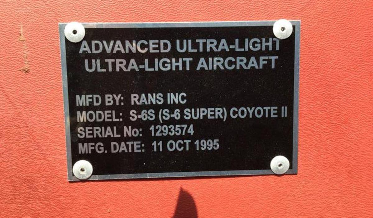 Used 1995 RANS Coyote II S-6S