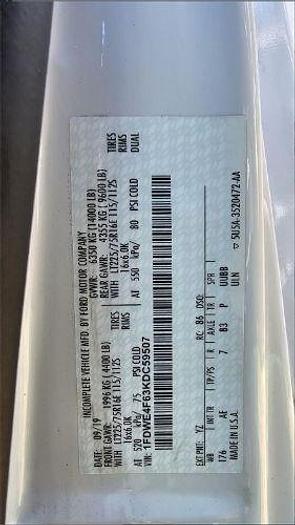 Used 2019 Ford E450 SD Box Truck