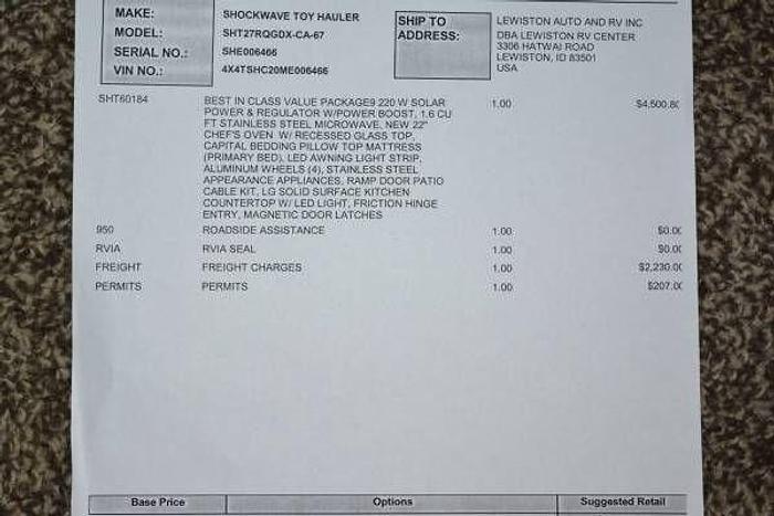 Used 2021 Forest River Shockwave