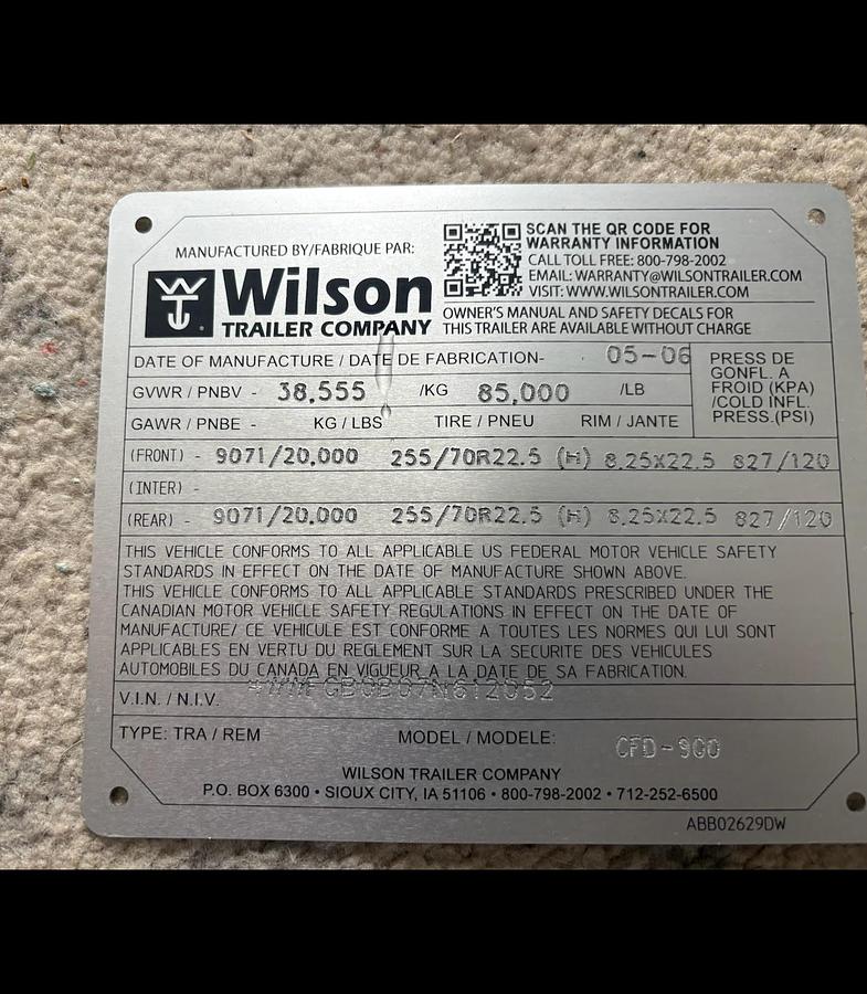 Used 2007 Wilson 53ft Drop Deck Combo