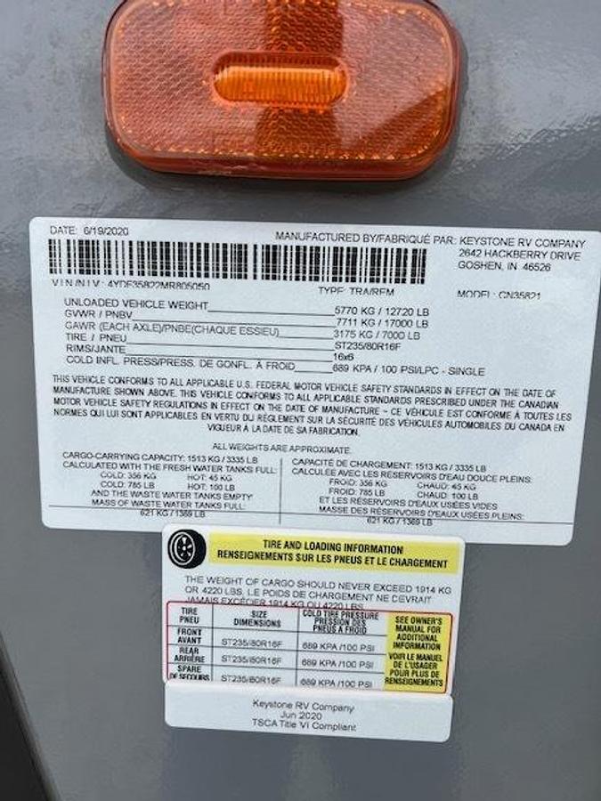 Used 2021 Keystone Carbon 358 Toy Hauler