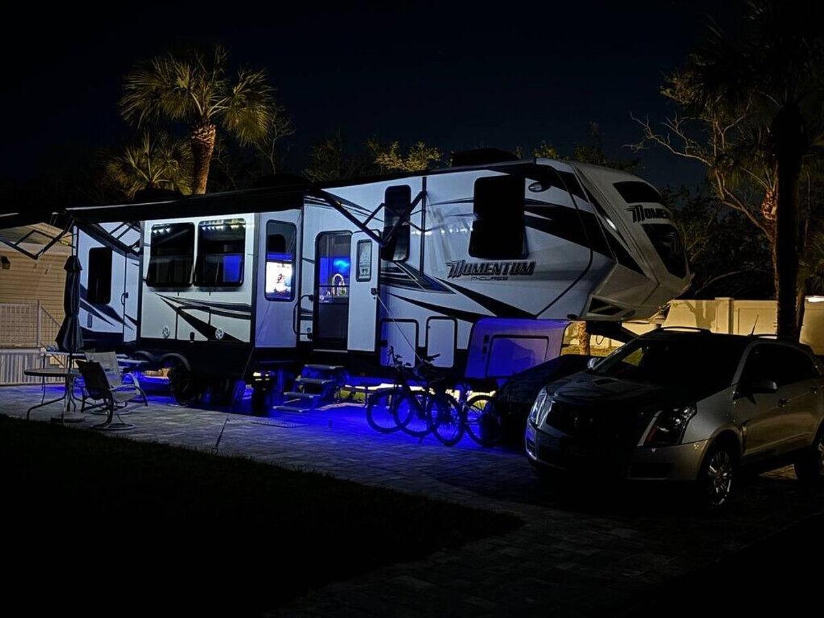 Used 2017 Grand Design Momentum M-Class 350M Fifth Wheel Toy Hauler