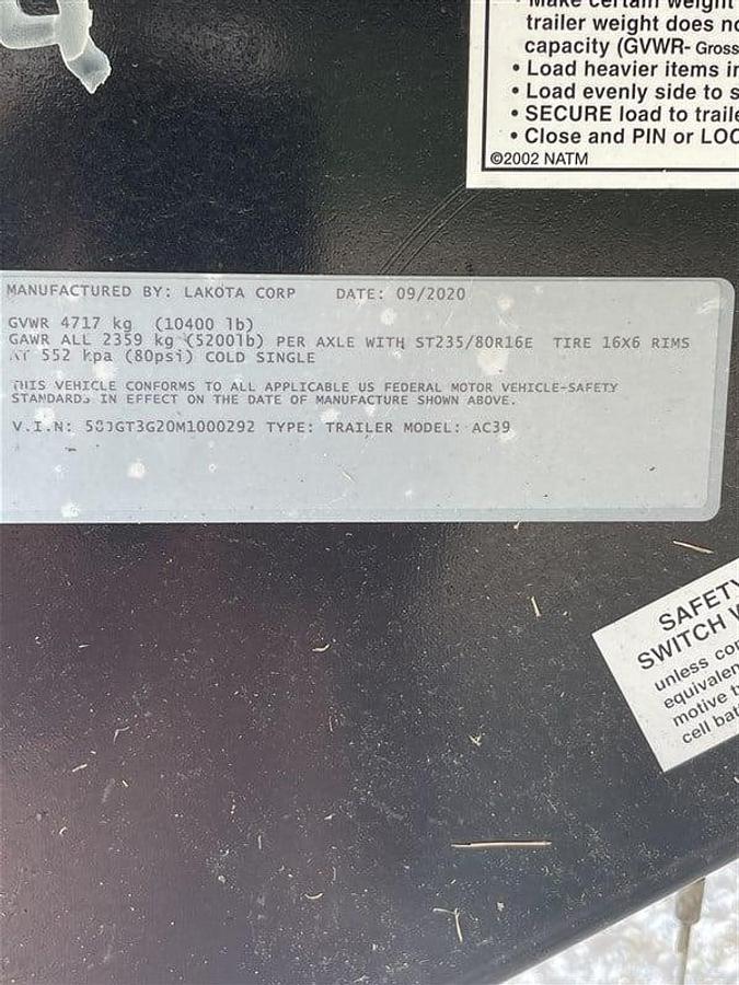 Used 2021 Lakota C7309 3 Horse Trailer with Living Quarters