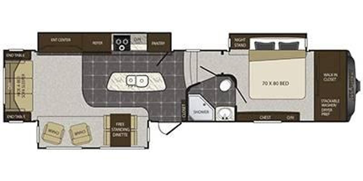 Used 2014 Keystone Alpine 3590RS Fifth Wheel