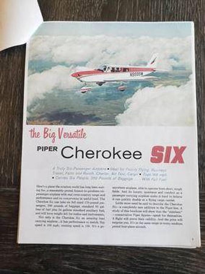 Used 1965 Piper Cherokee 6 PA-32-260 Project