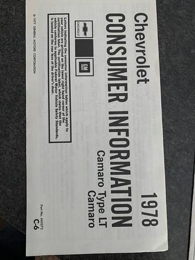 Used 1978 Chevrolet Camaro LT