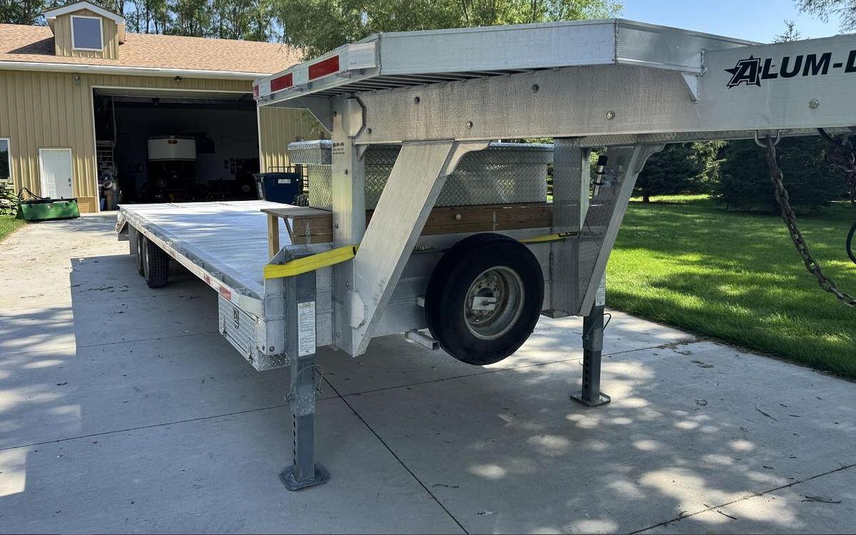 Used 2020 Alum-Line Gooseneck Flatbed Trailer