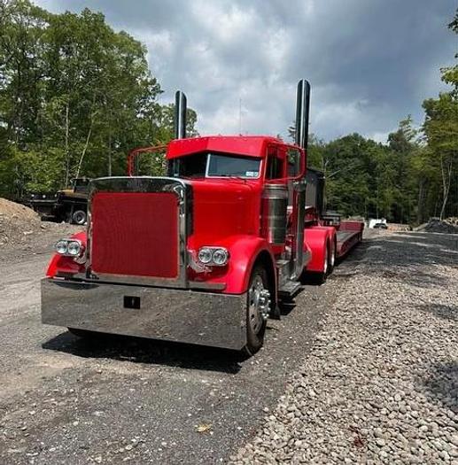 Used 1996 Peterbilt 379 EXHD with a 2003 Talbert Lowboy Trailer