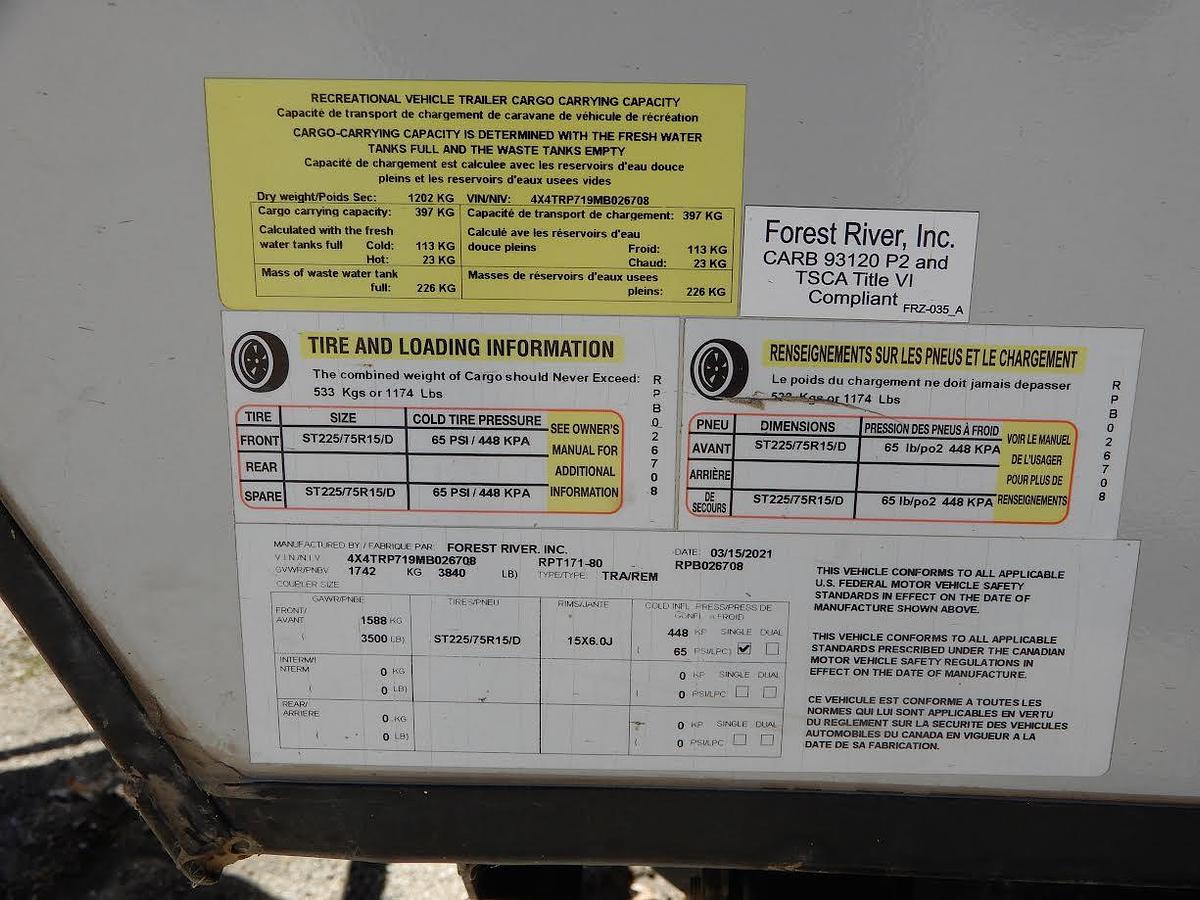 Used 2021 Forest River R-Pod 171 Travel Trailer