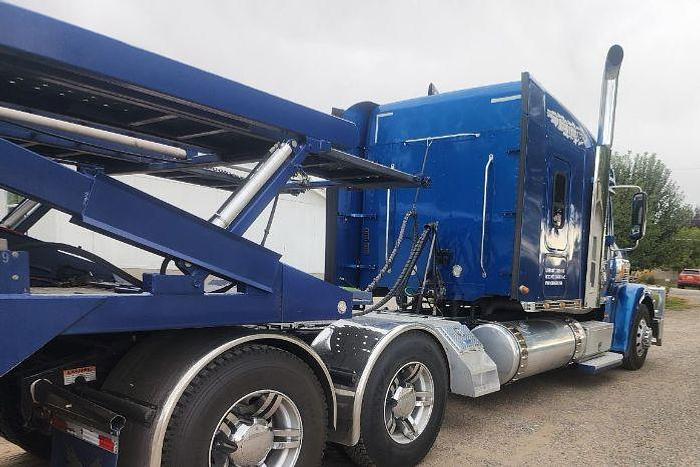 Used 2016 Freightliner CORONADO 132 and 2020 Sun Valley 8 Car Trailer