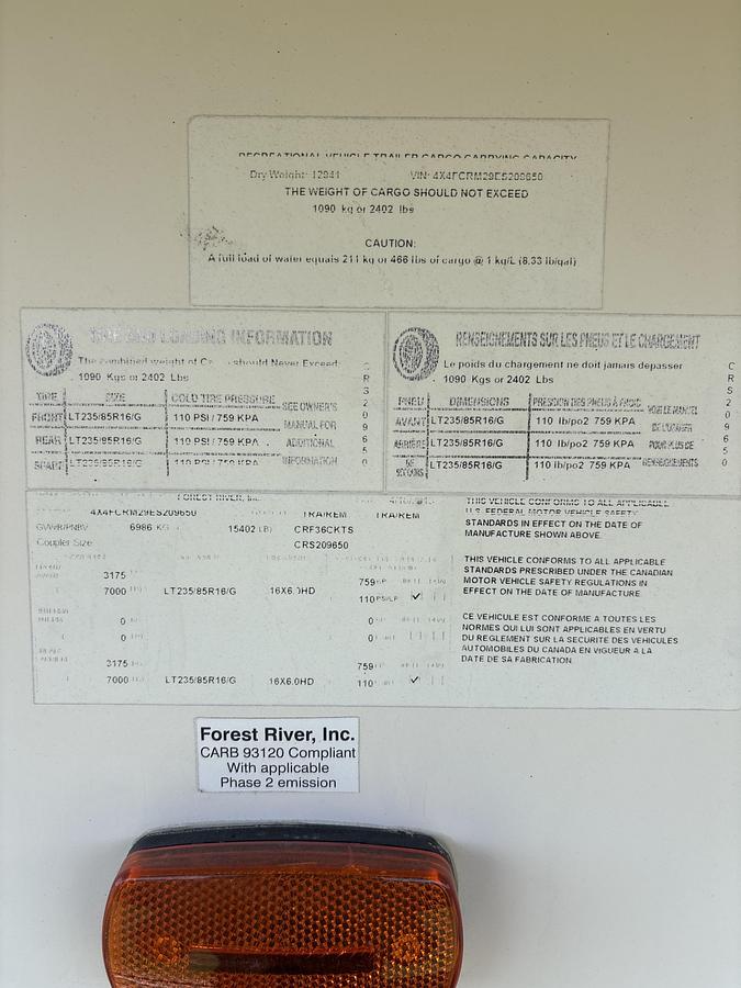 Used  2014 Forest River Cedar Creek Fifth Wheel