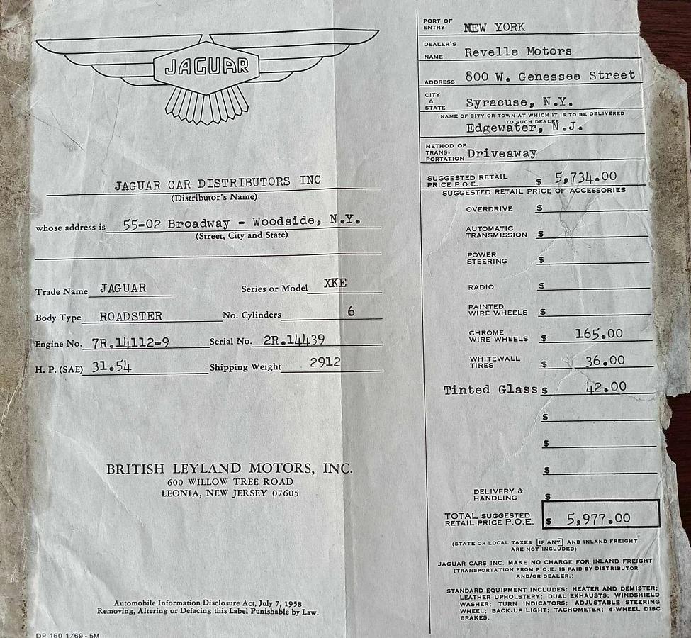 Used 1971 Jaguar XK-E