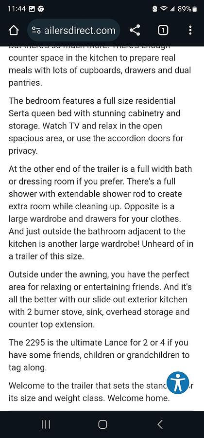 Used 2021 Lance 2295 Travel Trailer