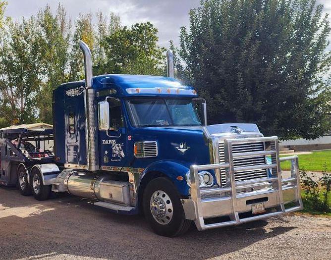 Used 2016 Freightliner CORONADO 132 and 2020 Sun Valley 8 Car Trailer