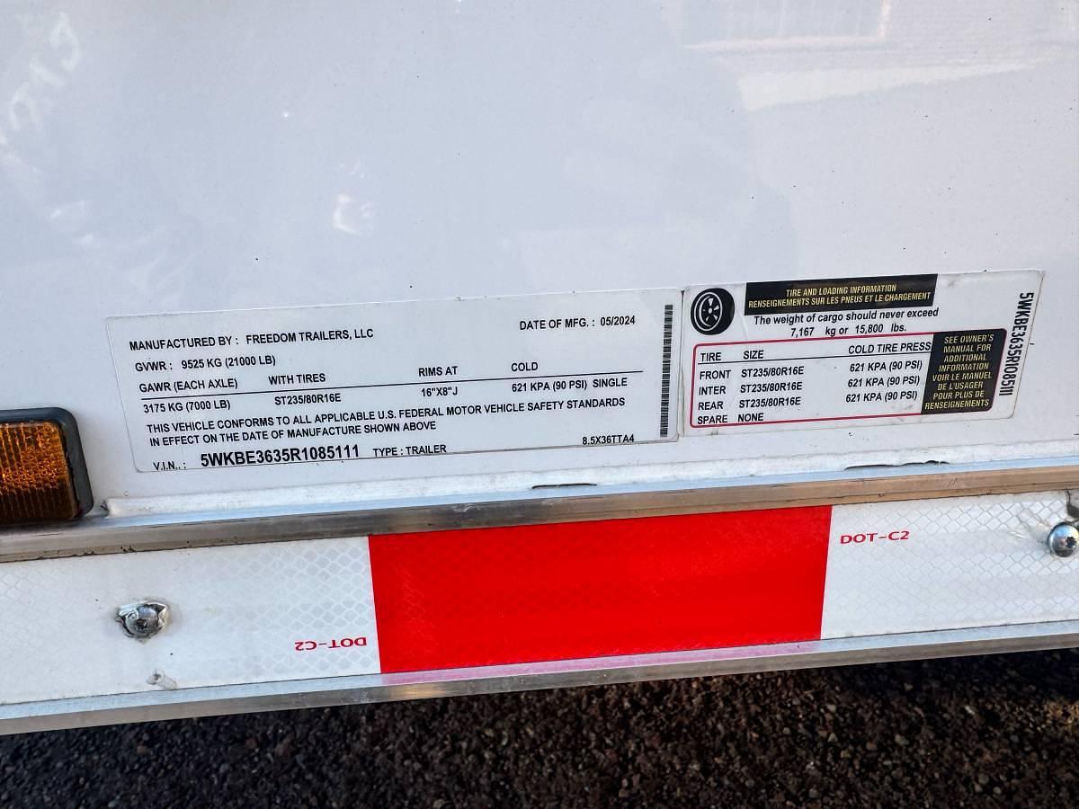 Used 2024 Freedom Enclosed Trailer
