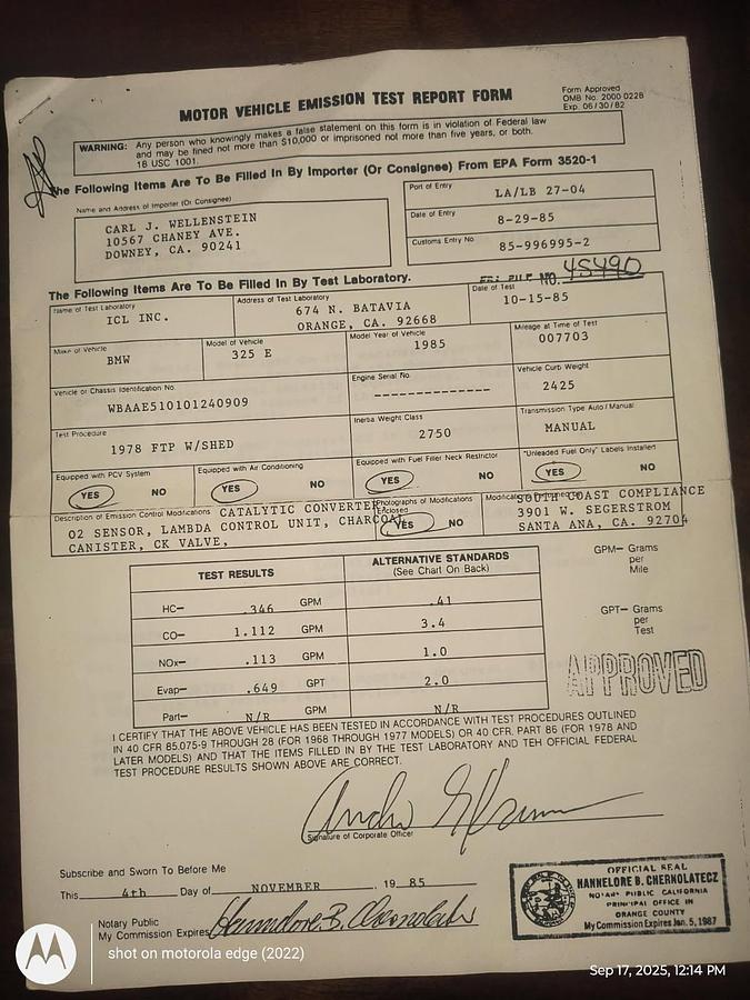 Used 1985 BMW 325 Euro