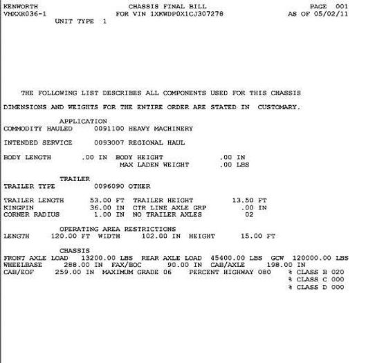 Used 2012 KENWORTH W900 2008 Great Dane Dry Van Trailer