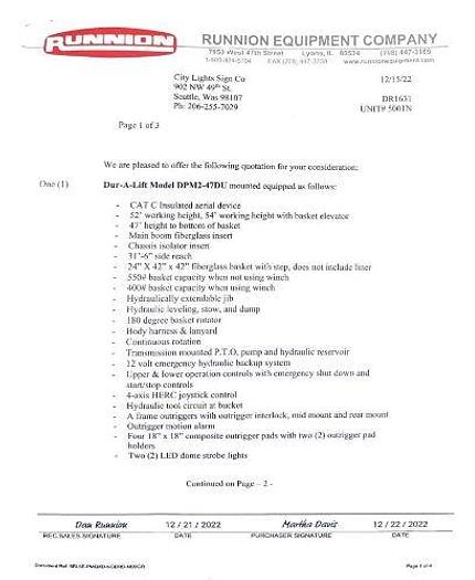 Used 2018 Ford F550 Super Duty with Duralift Model DPM2 47DU