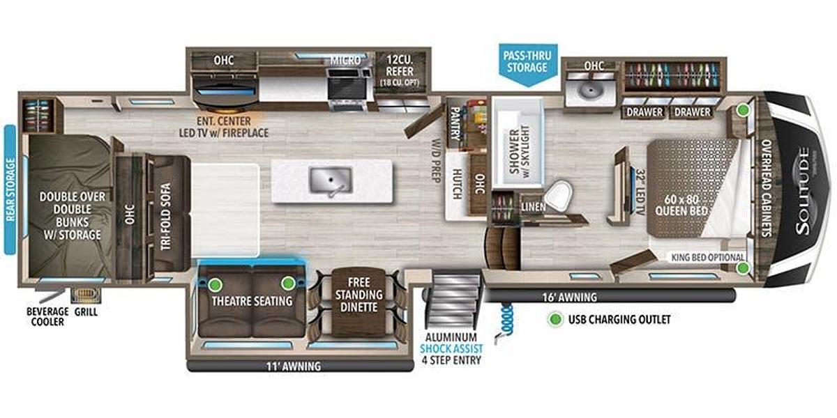 Used 2022 Grand Design Solitude S Class 3550BH-R