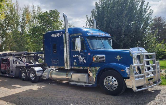 Used 2016 Freightliner CORONADO 132 and 2020 Sun Valley 8 Car Trailer