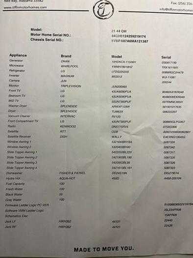 Used 2021 Tiffin Motorhomes Phaeton 44 OH