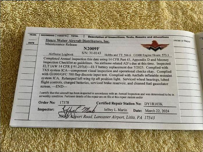 Used 2016 Mooney Acclaim Type S