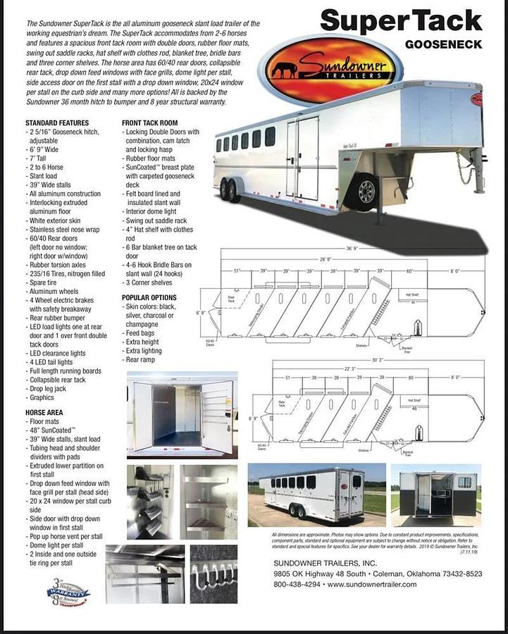 Used 2023 Sundowner Supertack 3 Horse