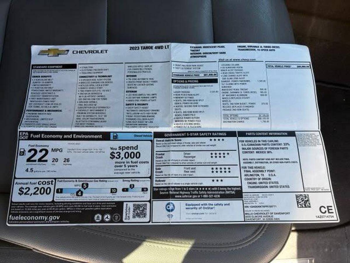 Used 2023 Chevrolet Tahoe LT 4WD