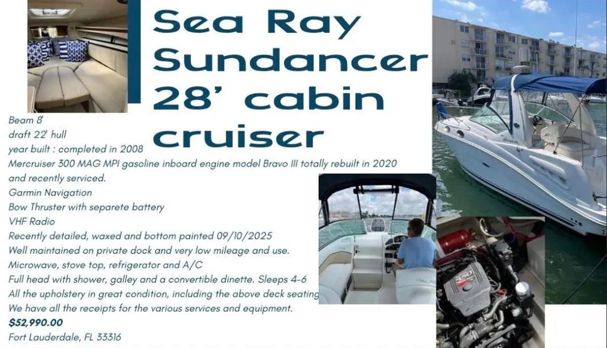 Used 2008 SeaRay Sundancer 260 28’