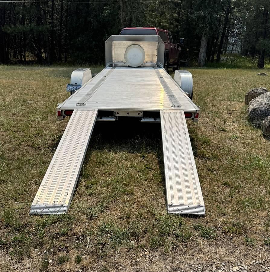 Used 2018 Aluma 8226H Flatbed Toy Hauler Trailer