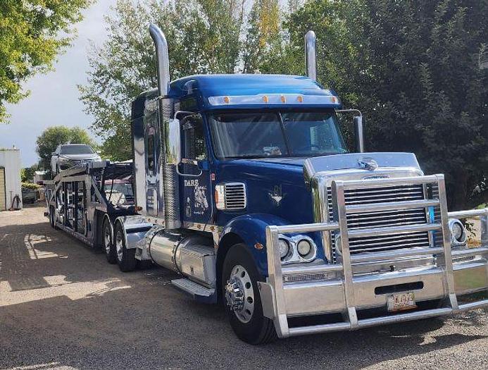 Used 2016 Freightliner CORONADO 132 and 2020 Sun Valley 8 Car Trailer