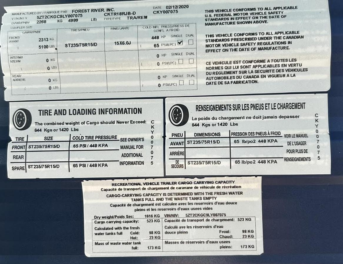 Used 2020 Forest River Cherokee/Wolf Pup Toy Hauler