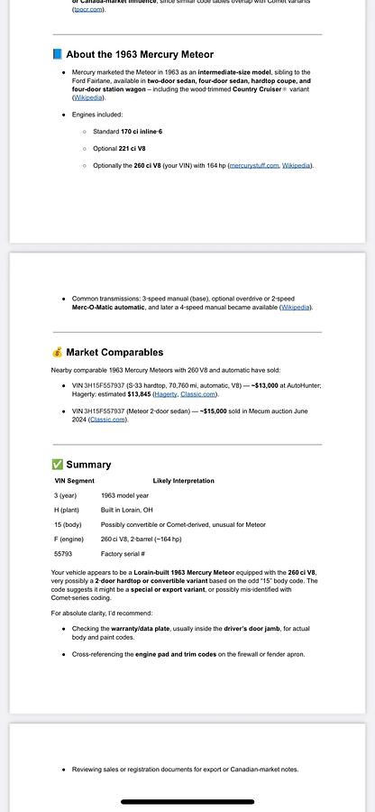Used 1963 Mercury Meteor