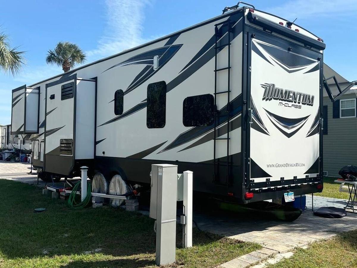 Used 2017 Grand Design Momentum M-Class 350M Fifth Wheel Toy Hauler