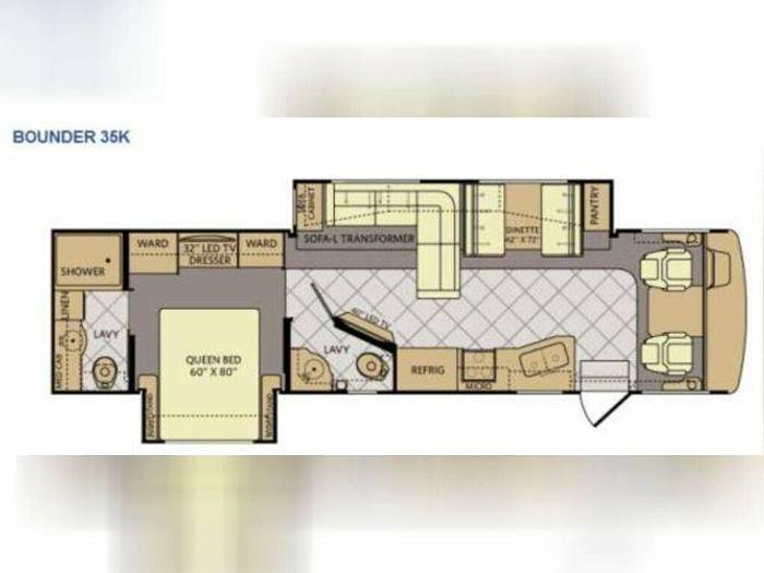 Used 2015 Fleetwood Bounder 35K