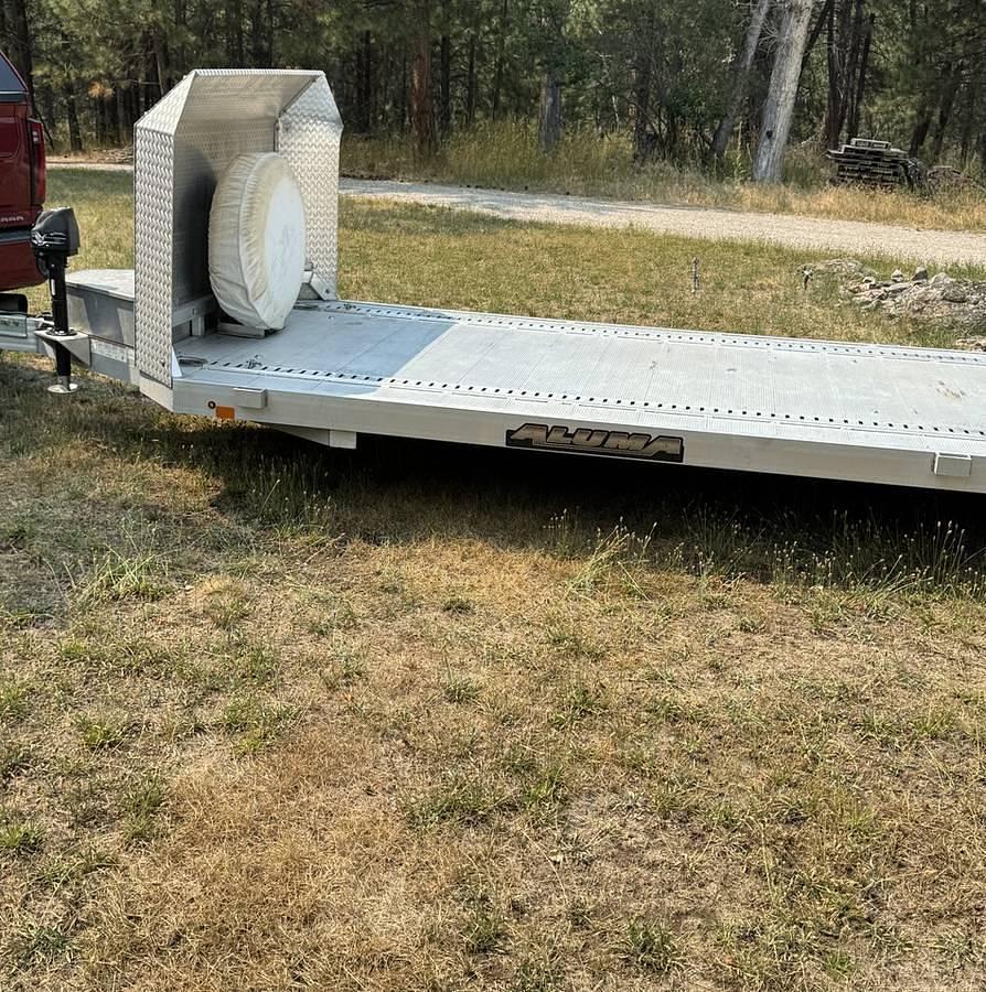 Used 2018 Aluma 8226H Flatbed Toy Hauler Trailer